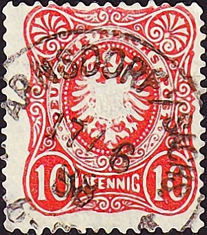Германия , рейх . 1880 год . Имперский орел и корона в овале . Каталог 2,50 €.